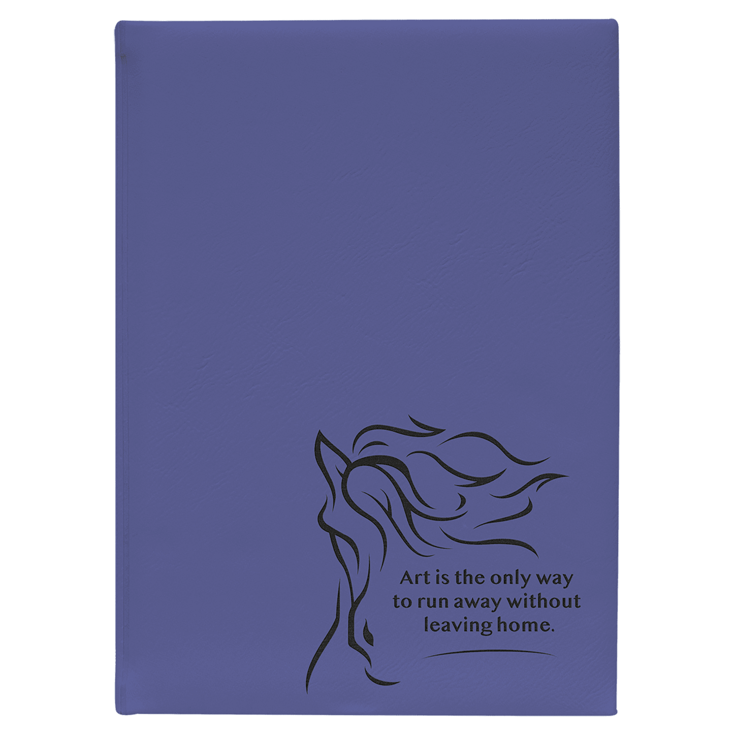 Purple Leatherette Sketch Book with Unlined Notepad