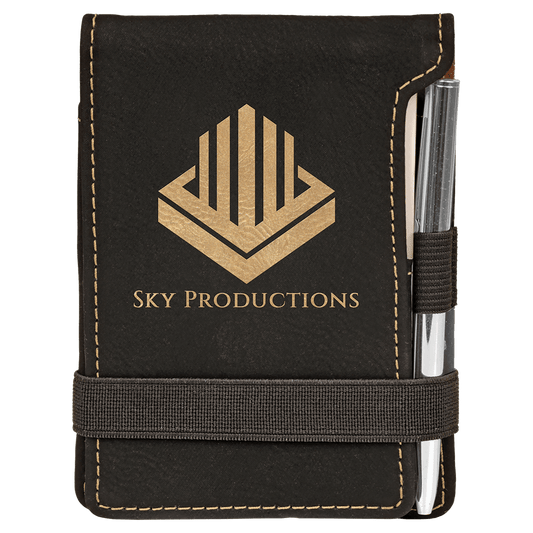 Leatherette Mini Notepad with Pen 3.25" x 4.75"