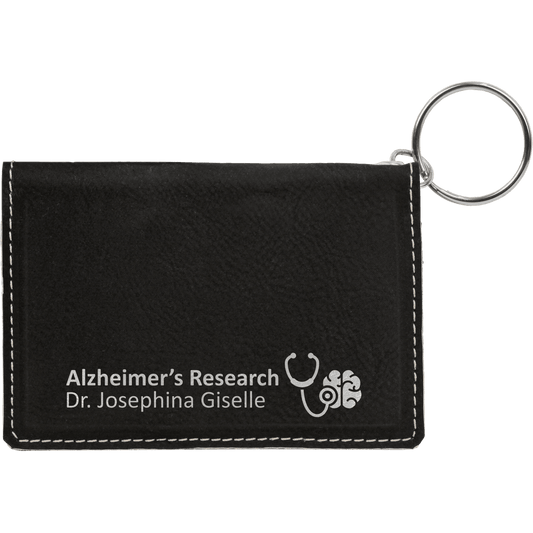 Leatherette Keychain ID Holder