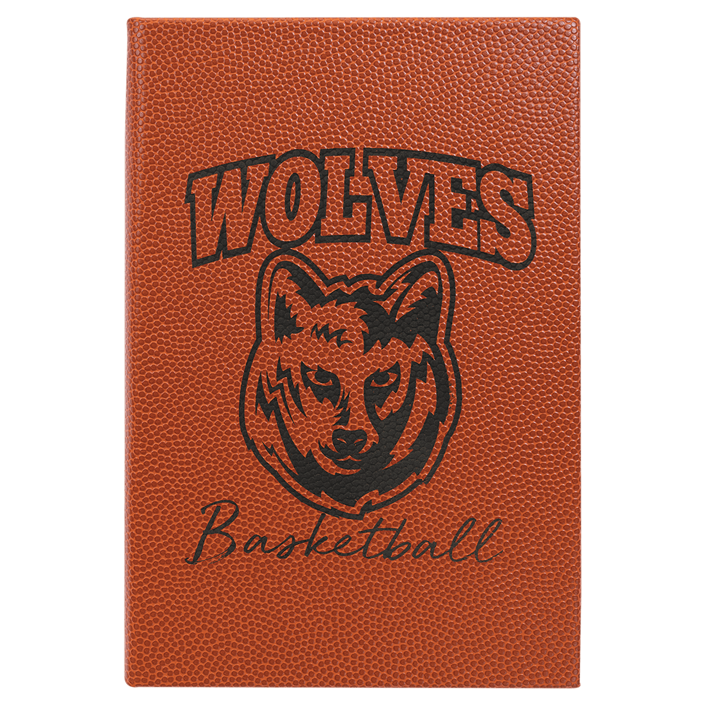 Basketball Leatherette Journal with Lined Notepad 5.25" x 8.25"