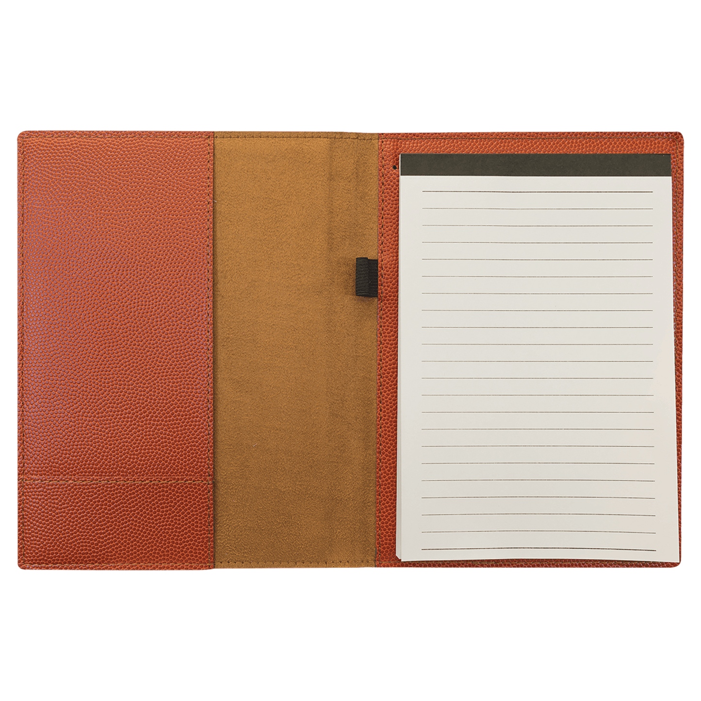 Basketball Leatherette Portfolio with Notepad 7" x 9"