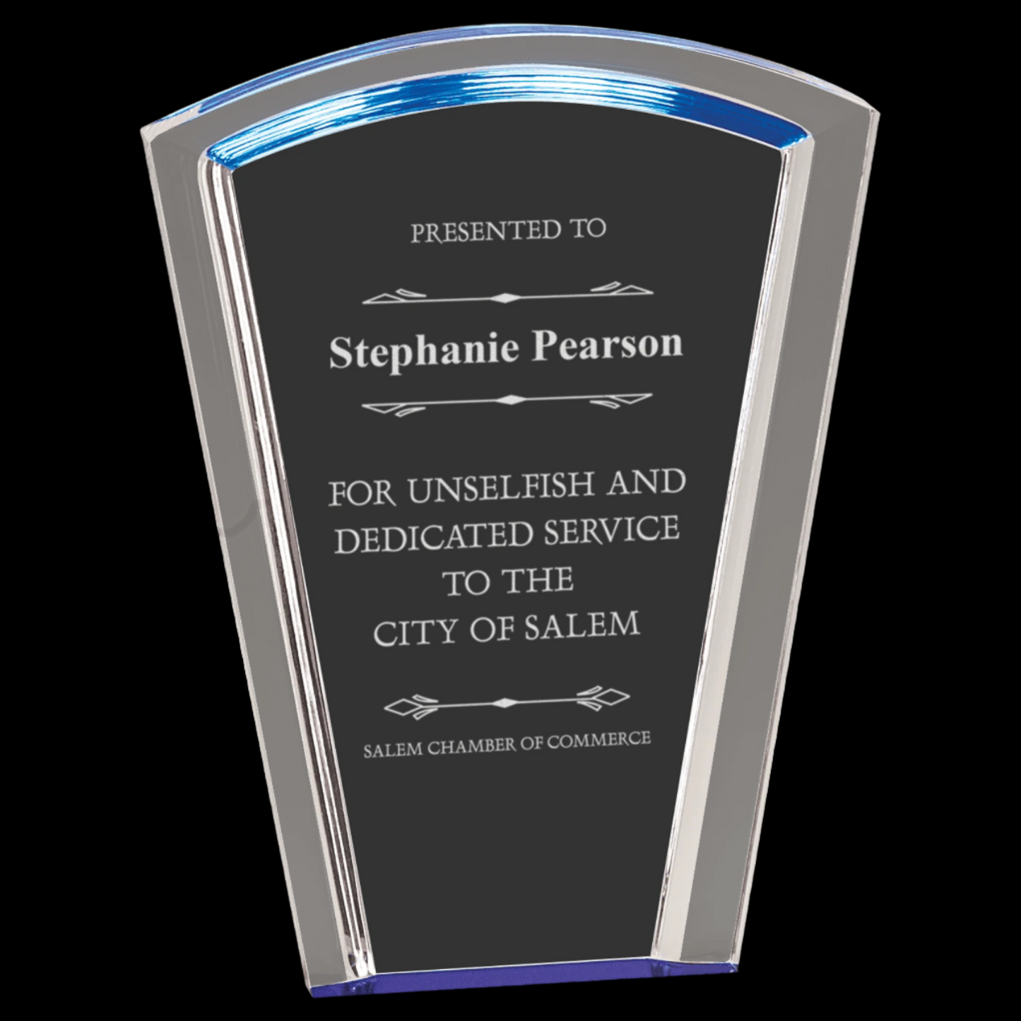 Blue Fan Halo Acrylic