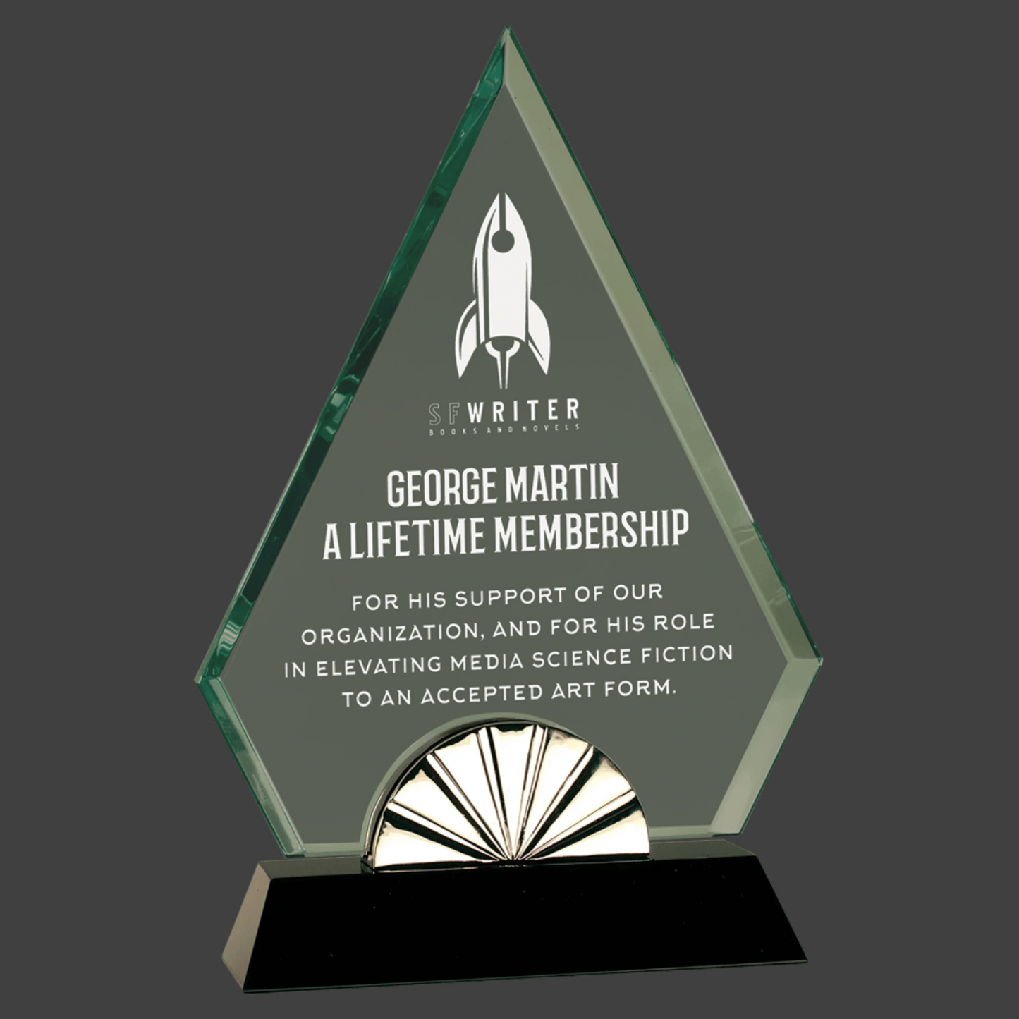 Diamond Horizon Glass with Black Base