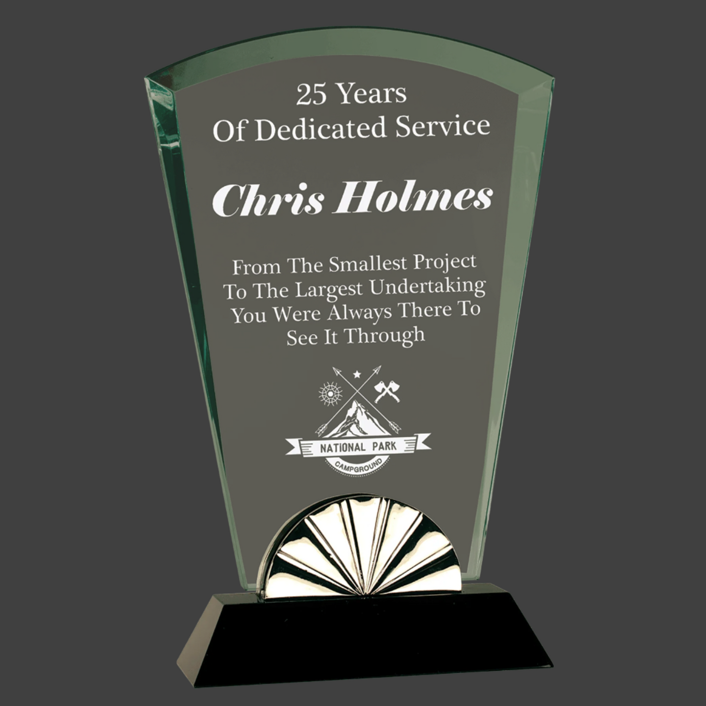 Fan Horizon Glass with Black Base