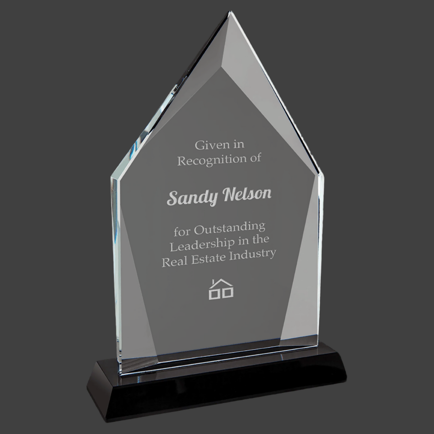 Diamond Halo Glass with Black Base