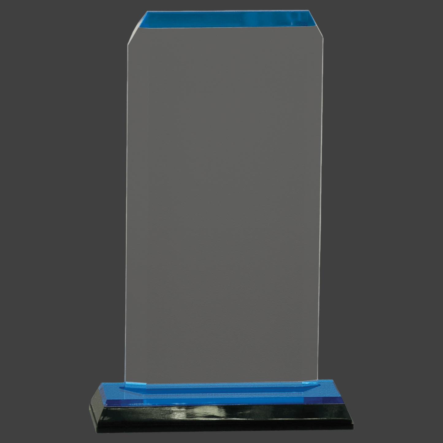 Blue Clipped Corner Impress Acrylic