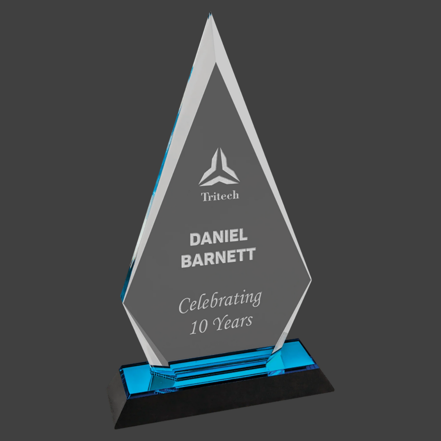 Blue Arrow Point Impress Acrylic