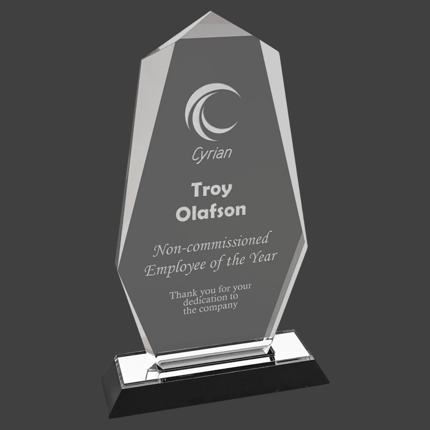 Silver Octagon Point Impress Acrylic