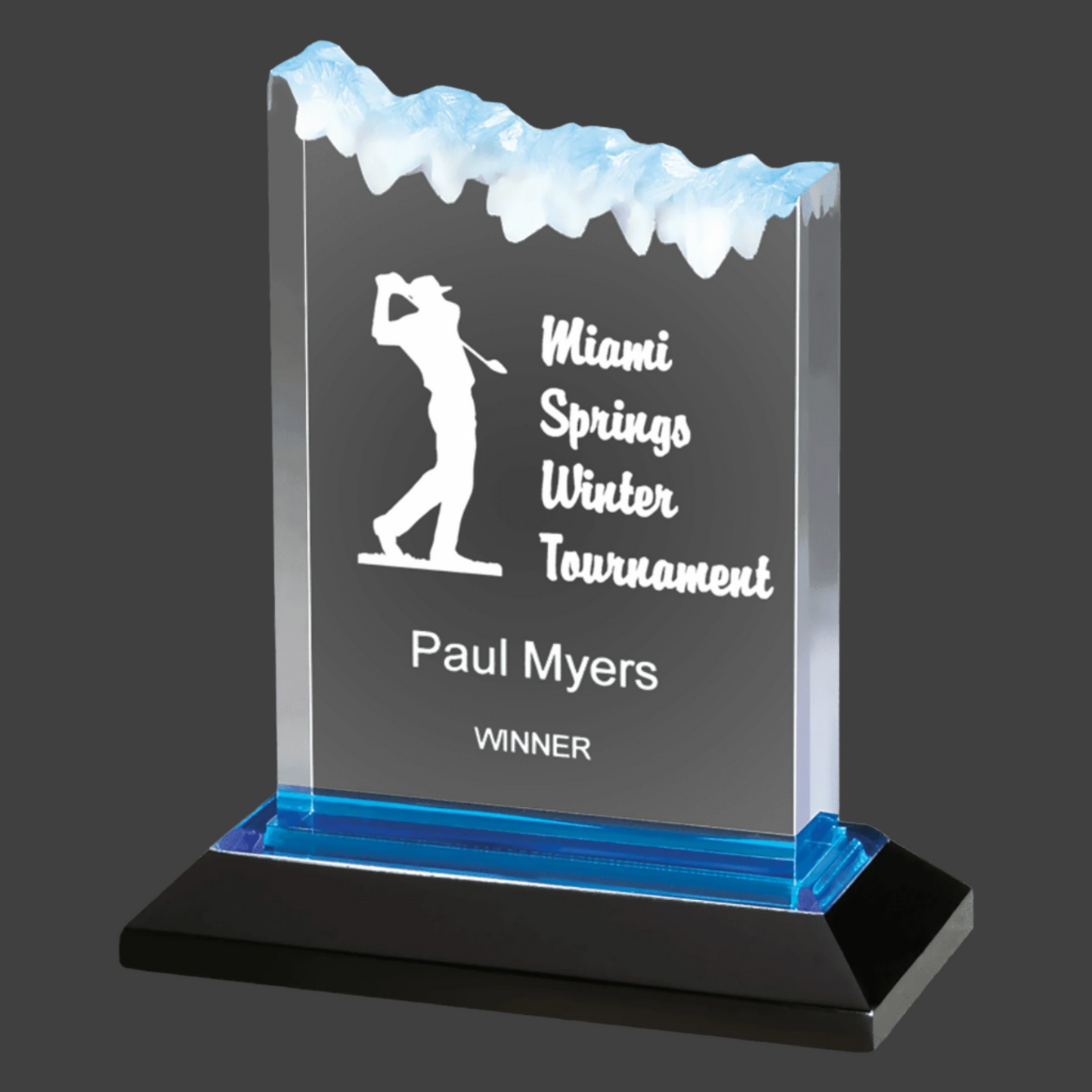 Blue Frosted Impress Acrylic