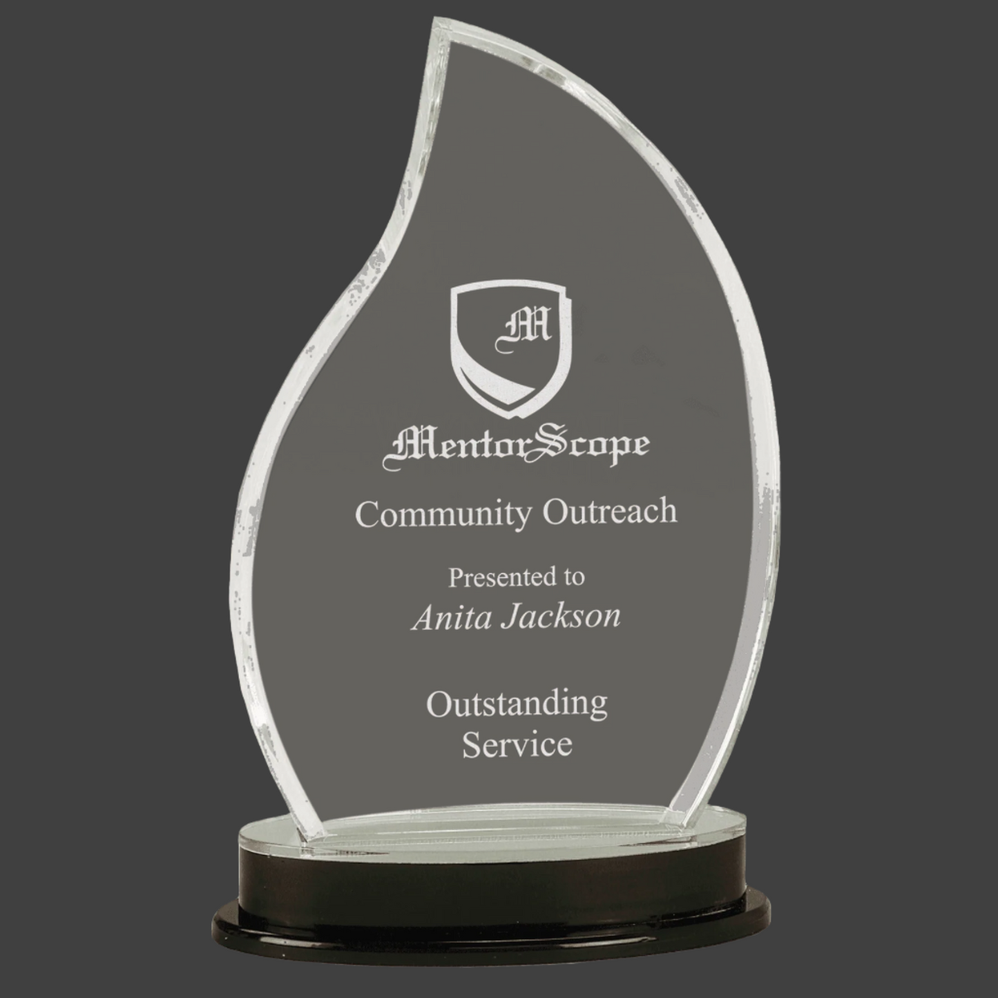 Silver Flame Impress Acrylic