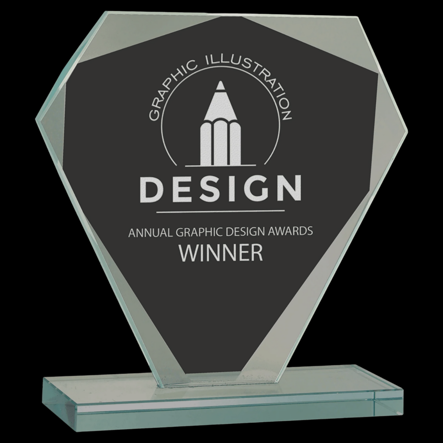 Cut Diamond Jade Glass Award