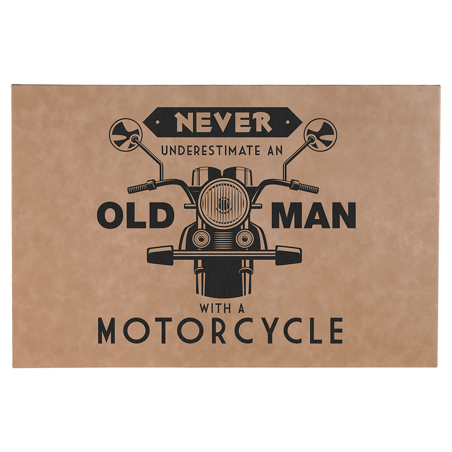 Light Brown Leatherette Wall Decor with Sawtooth Hanger