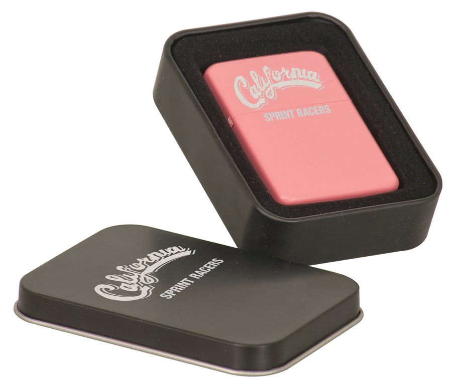 Matte Pink Lighter In Black Tin