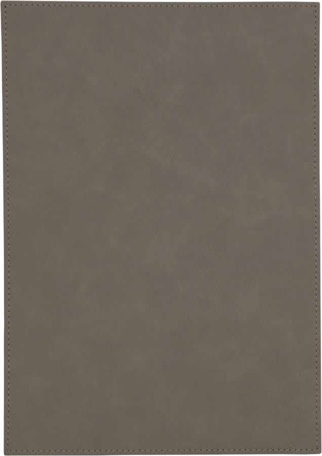 Gray Leatherette Plaque Plate