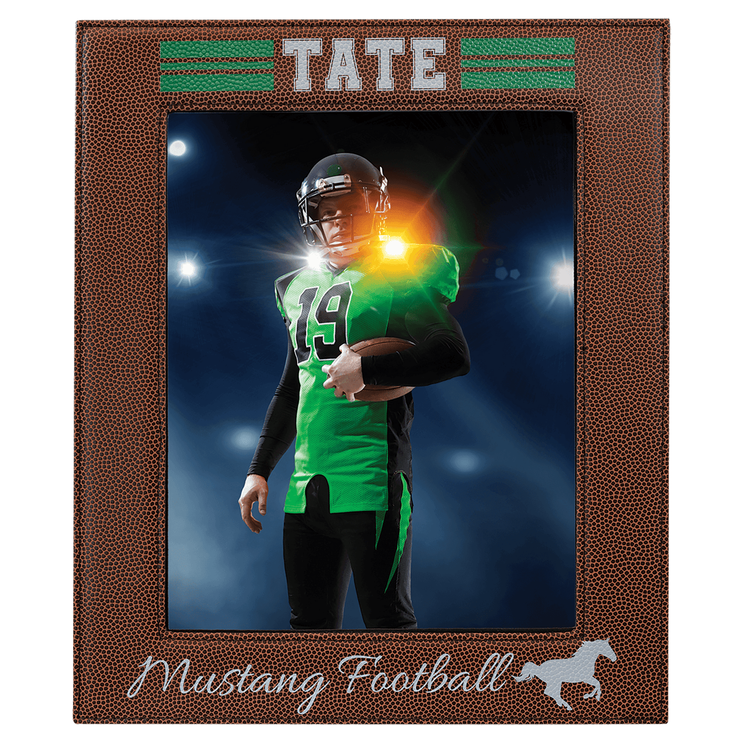 Football Leatherette Photo Frame