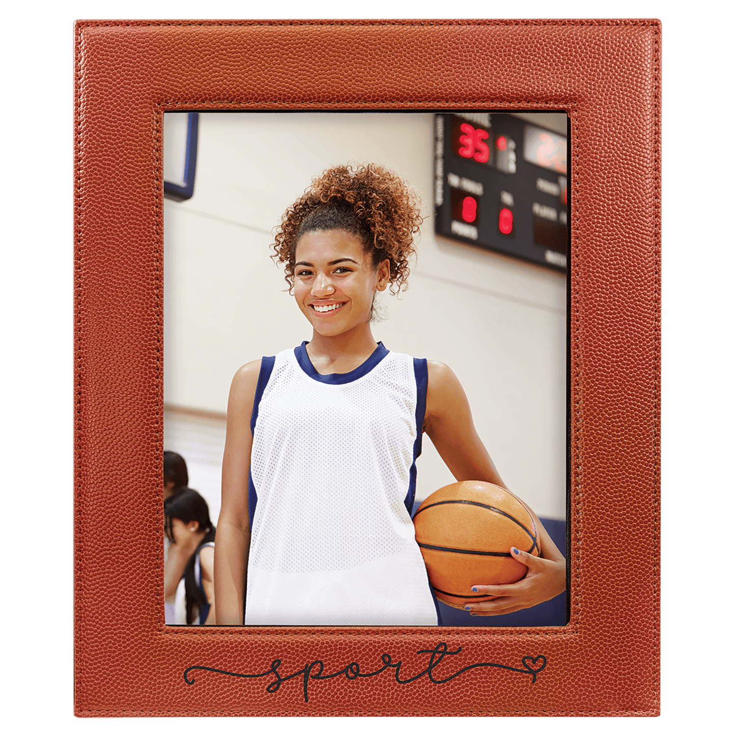 Basketball Leatherette Photo Frame