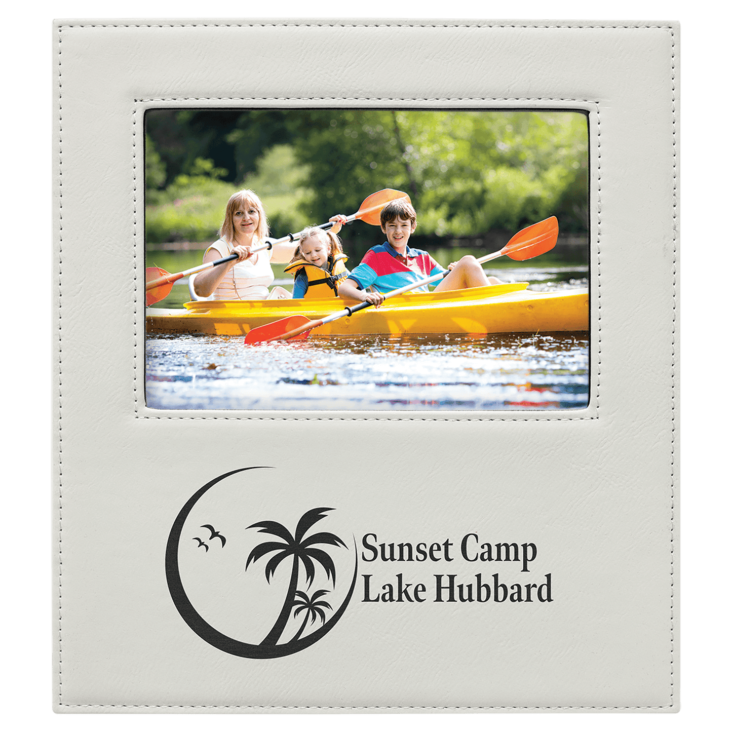 Leatherette Photo Frame 5" x 7" with Large Engraving Area