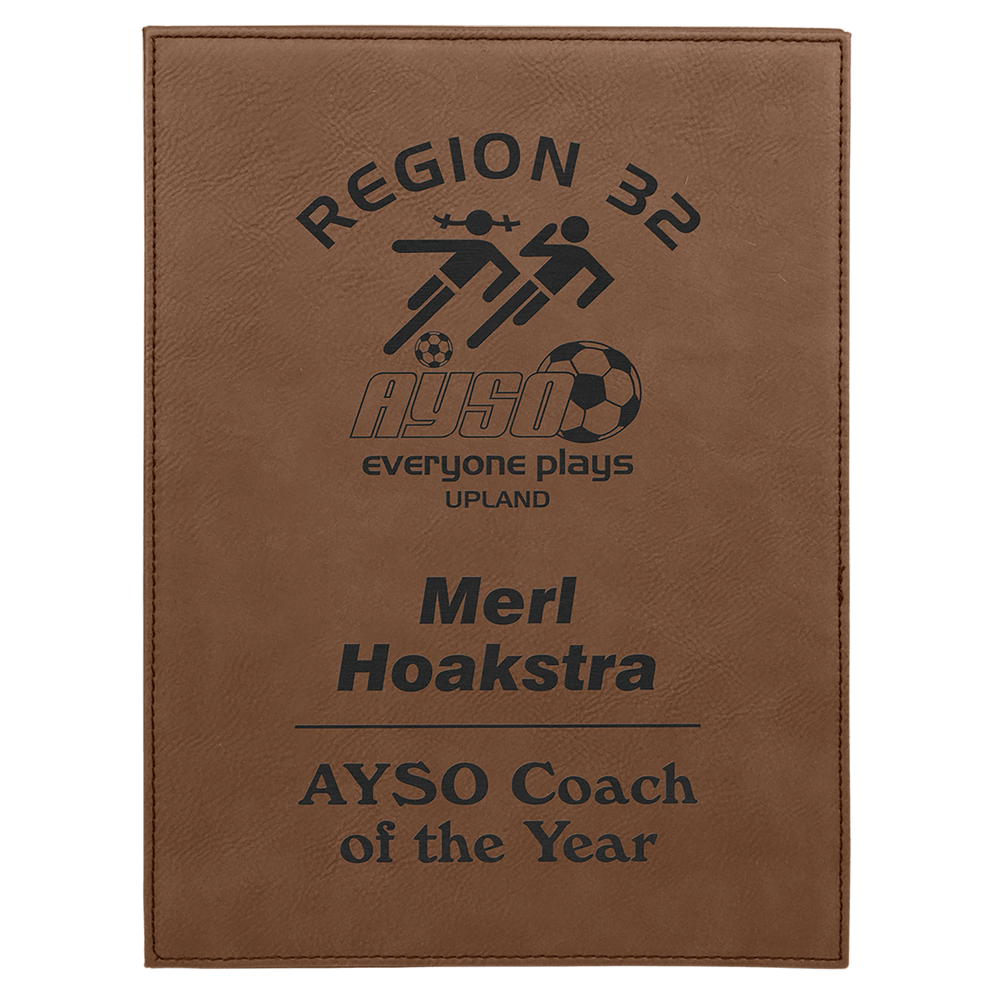 Dark Brown Leatherette Plaque