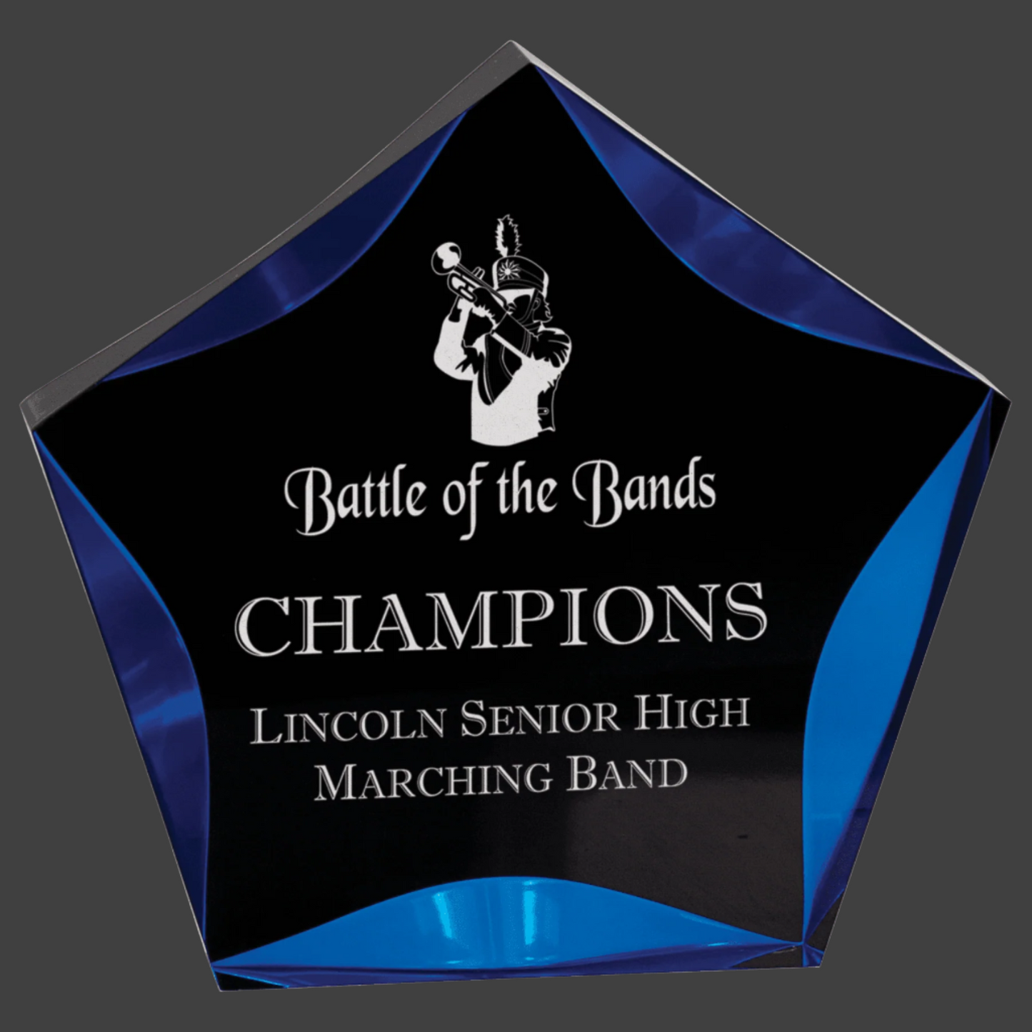 Black/Blue Luminary Star Acrylic