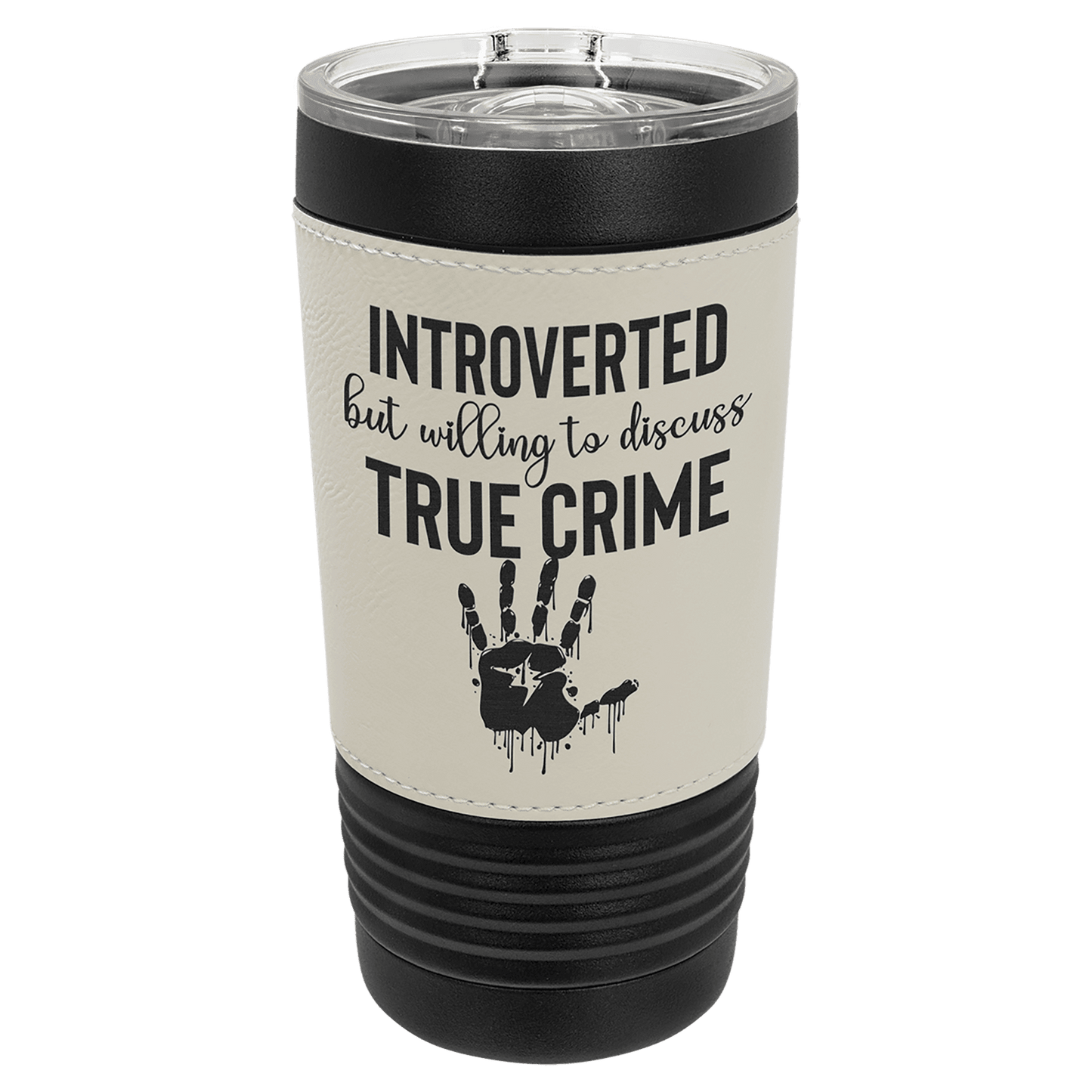 Polar Camel 20 oz. Leatherette Tumbler with Slider Lid