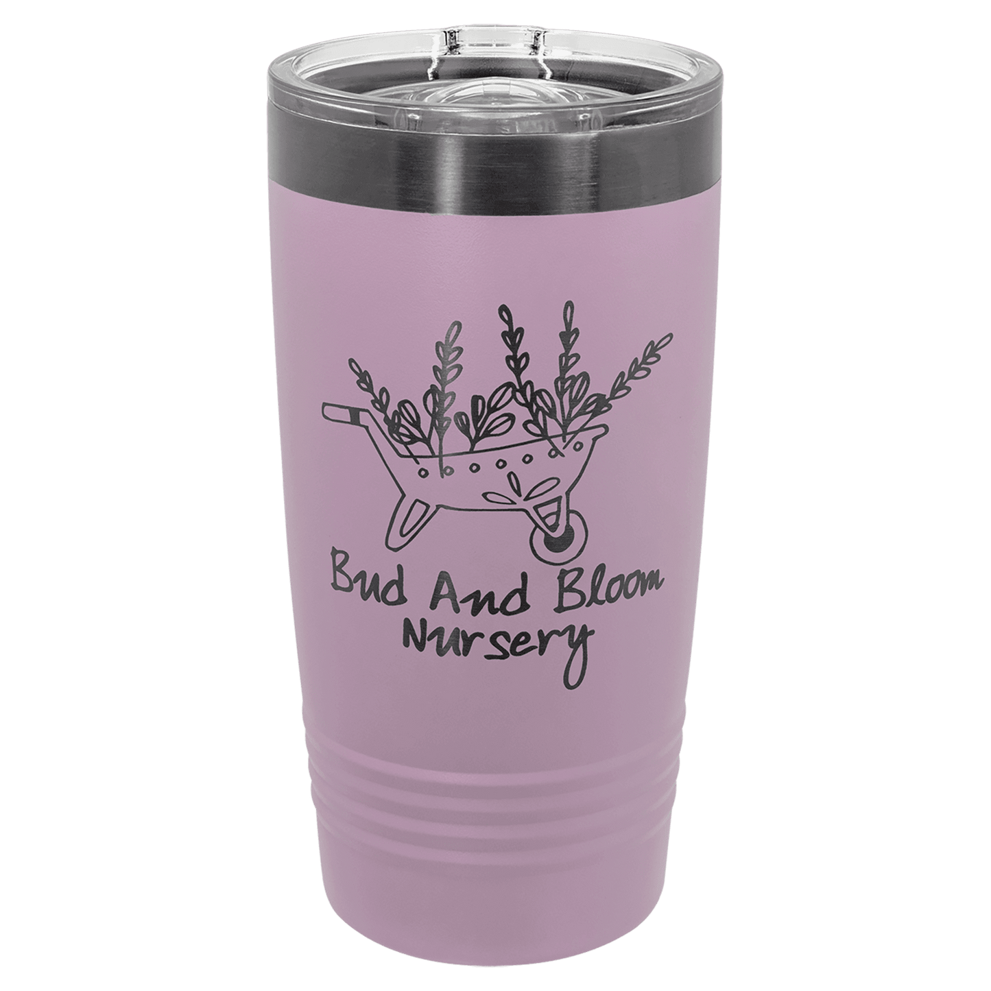 Polar Camel 20 oz. Moody Lilac/Ghost Black Ion-Plated Black Ringneck Tumbler with Slider Lid