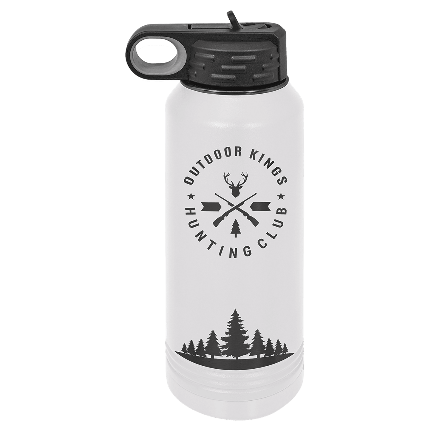 Polar Camel 32 oz. White/Ghost Black Ion-Plated Water Bottle