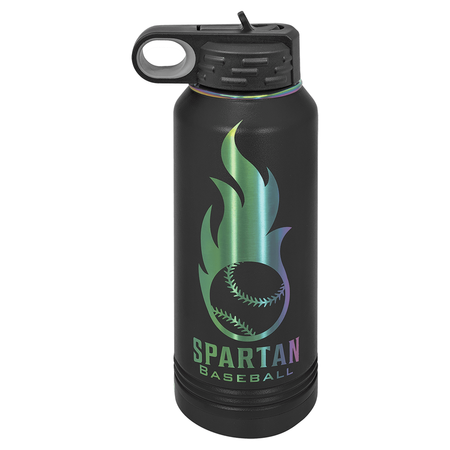 Polar Camel 32 oz. Black/Prism Ion-Plated Water Bottle