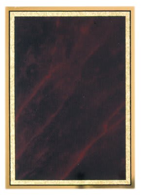 Sienna Marble/Gold Brass Plated Steel Marble Mist Plaque Plate