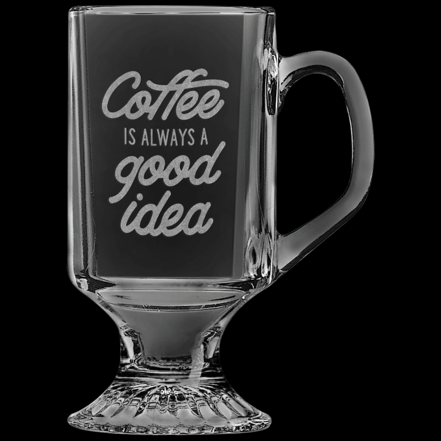 Glass Footed Coffee Mug Polar Camel 10 oz.