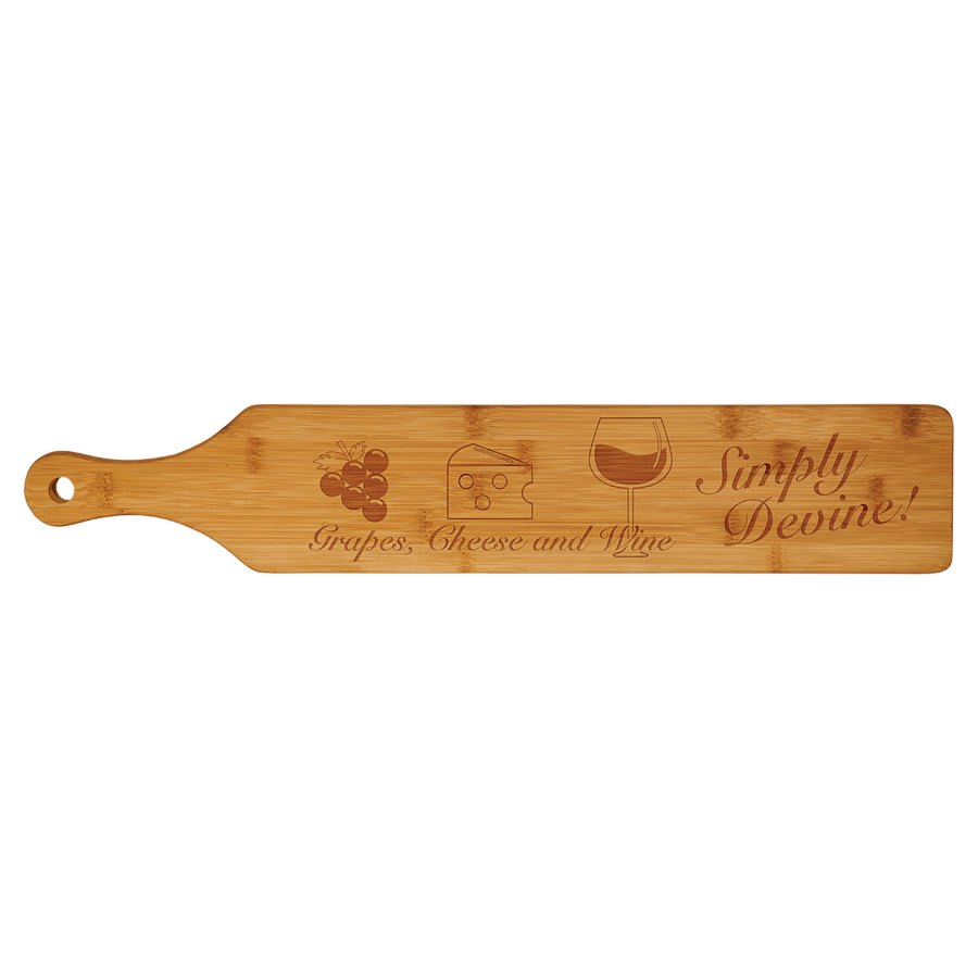 Bamboo Paddle Shape Decor 22" x 4"
