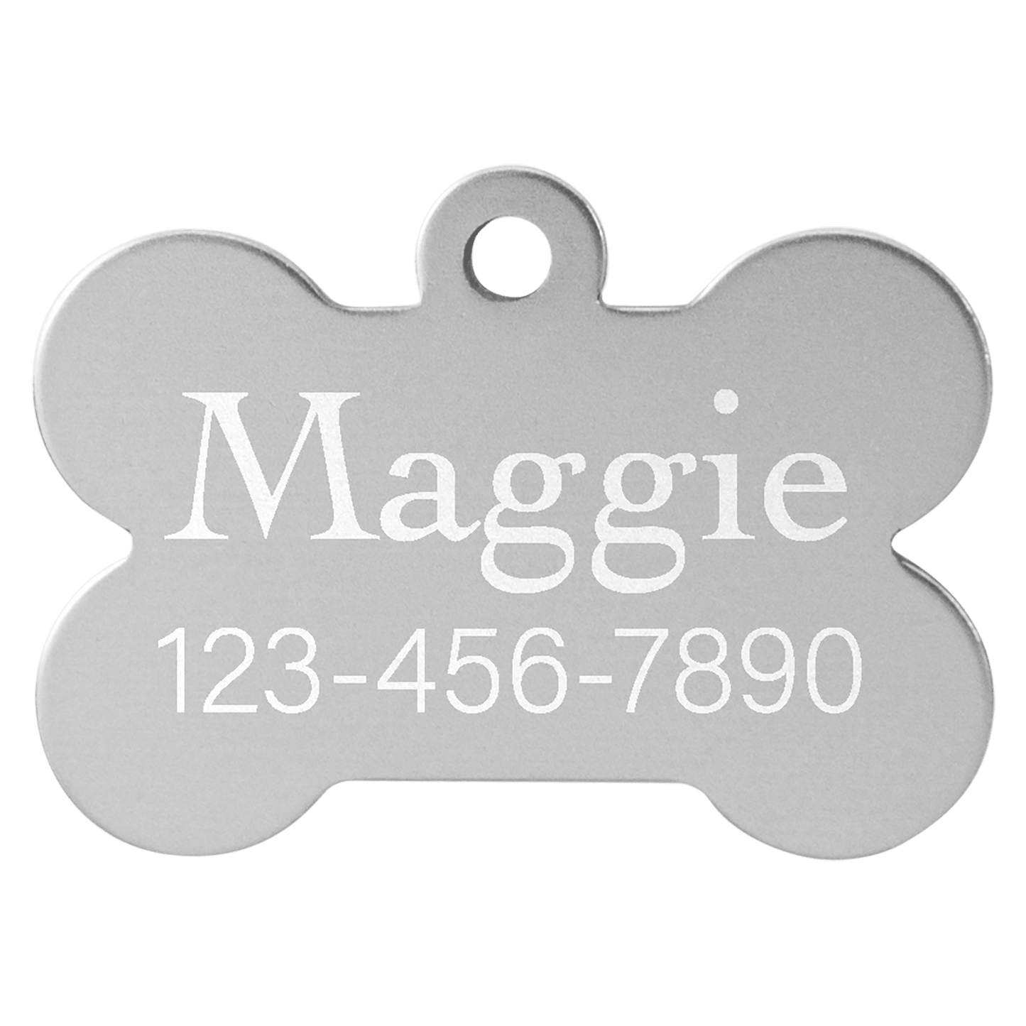 Anodized Aluminum Bone Pet Tag 1.25" x .75"