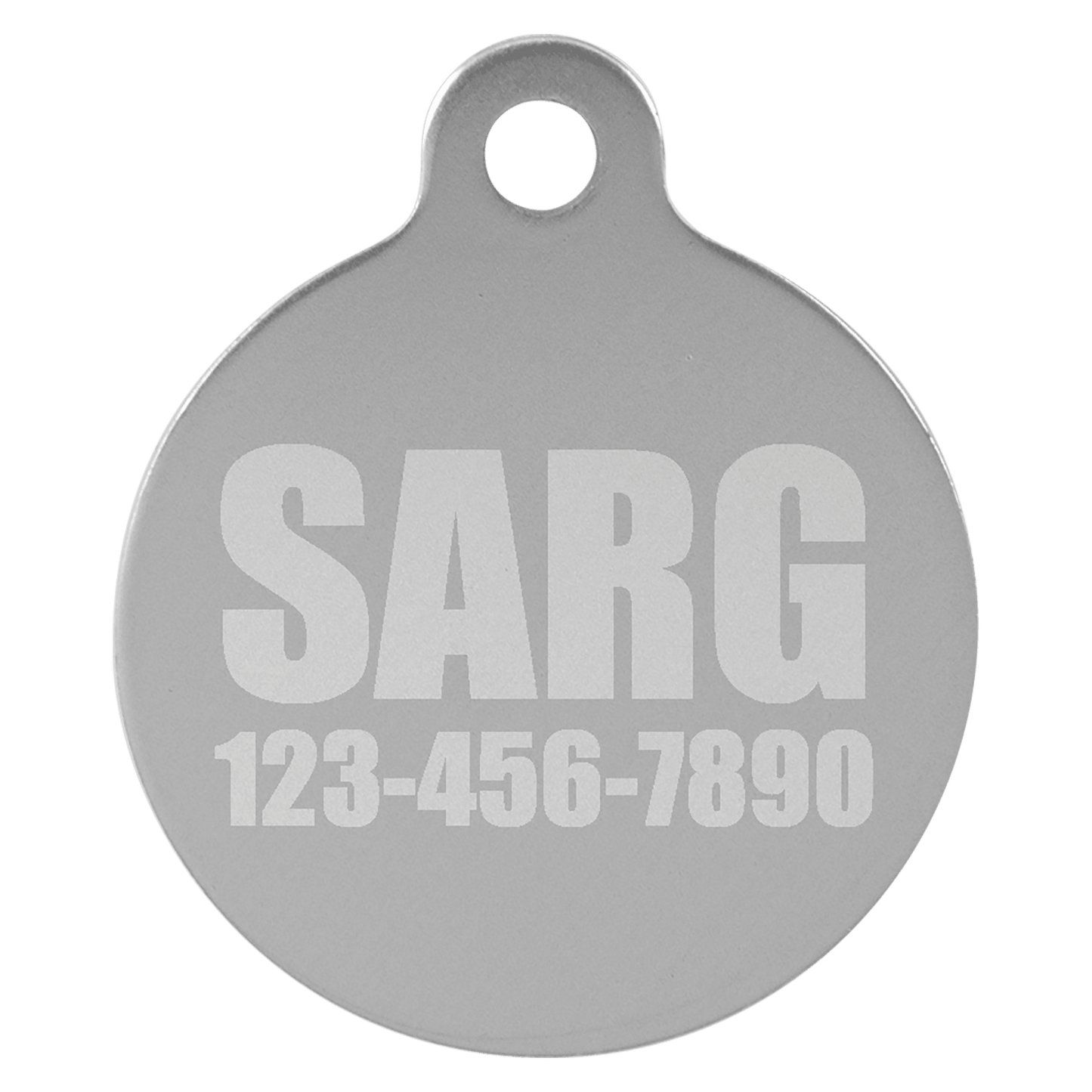 Anodized Aluminum Round Pet Tag 1"