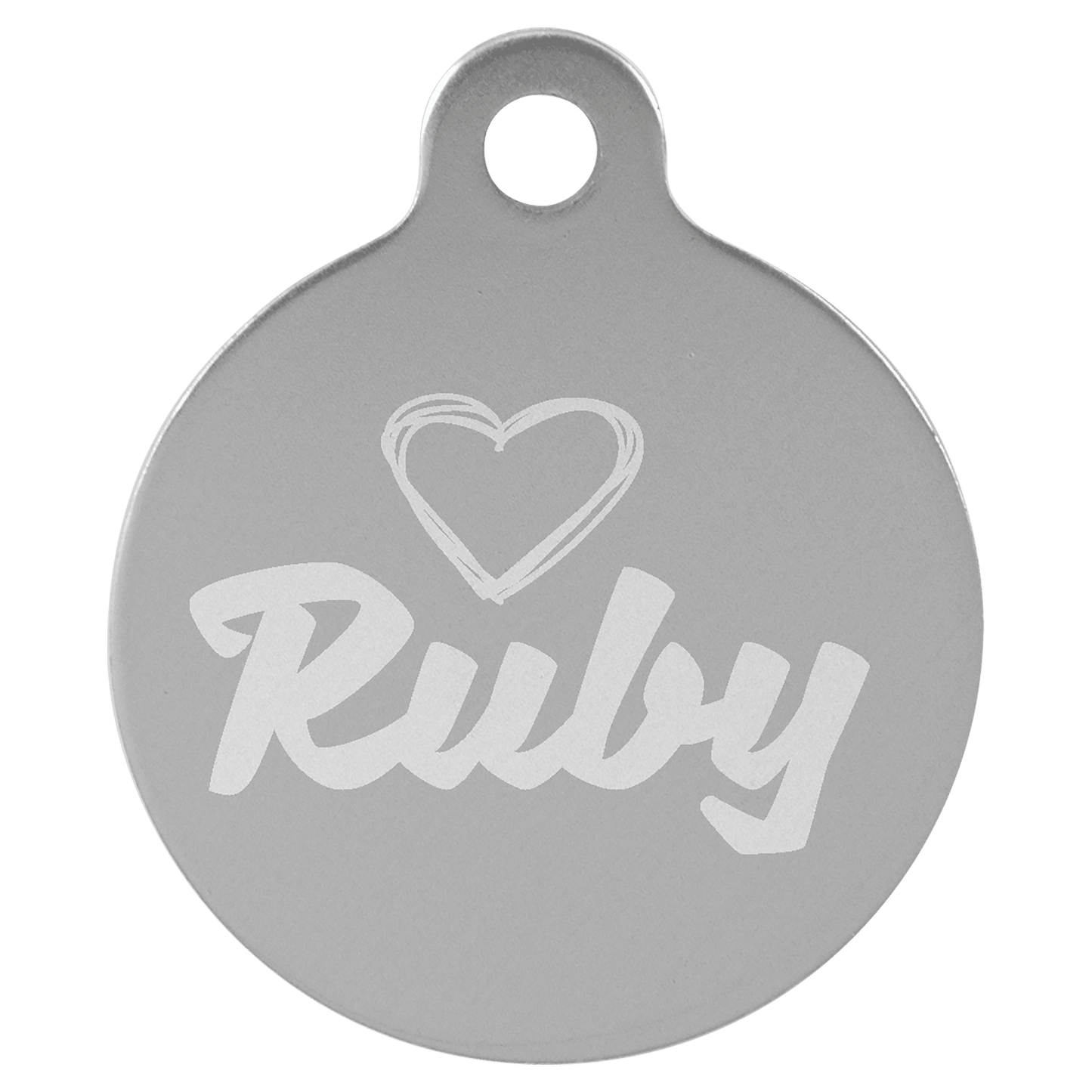 Anodized Aluminum Round Pet Tag 1.25"