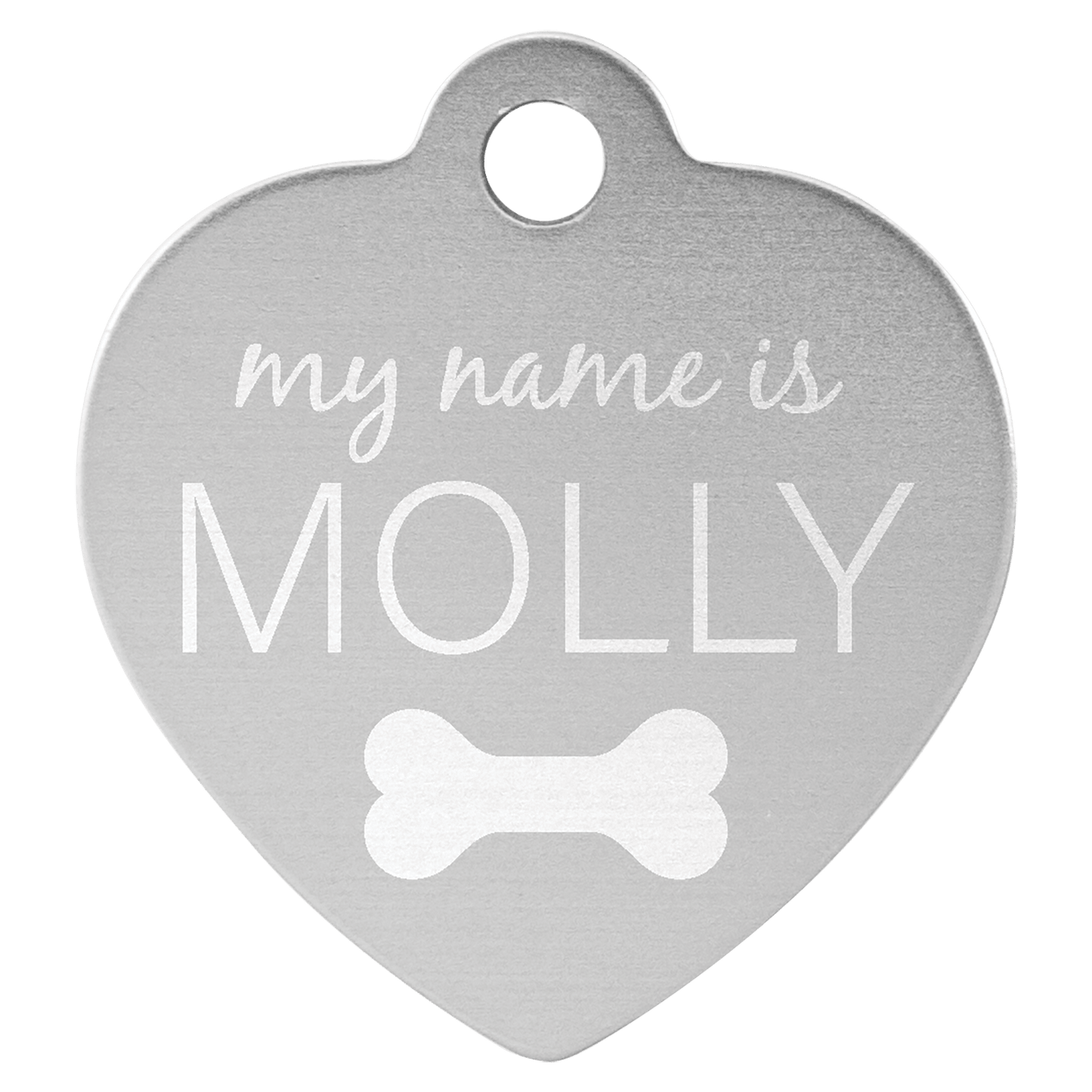 Anodized Aluminum Heart Pet Tag 1.25"
