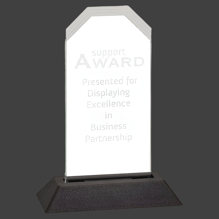 Clear Frosted Corners Pop-In Acrylic (Base not included)