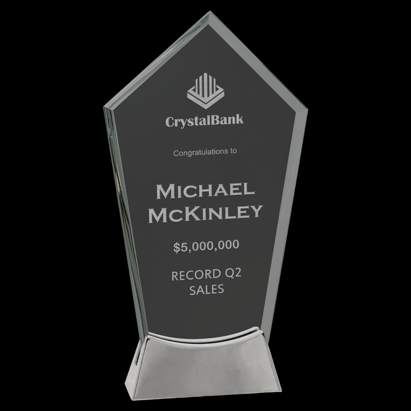 Peak Platinum Glass with Full Metal Base