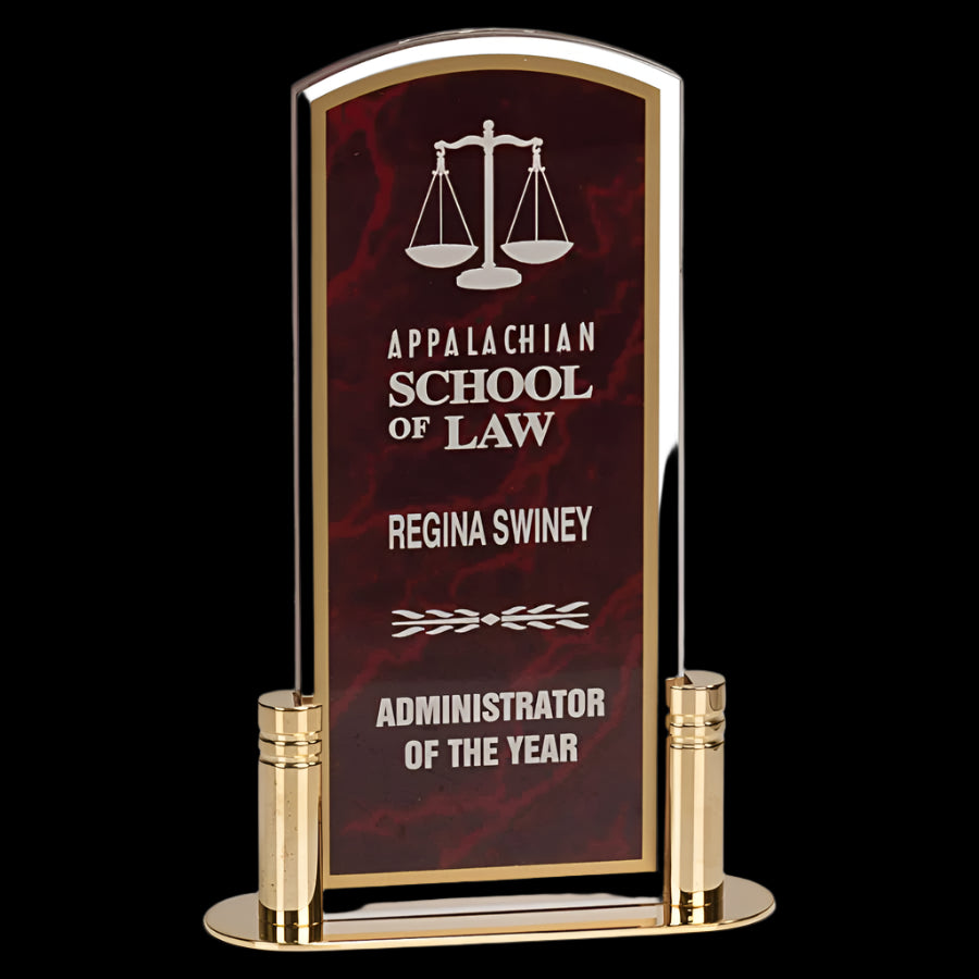 Red Marbleized Arch Pop-In Acrylic (Base not included)