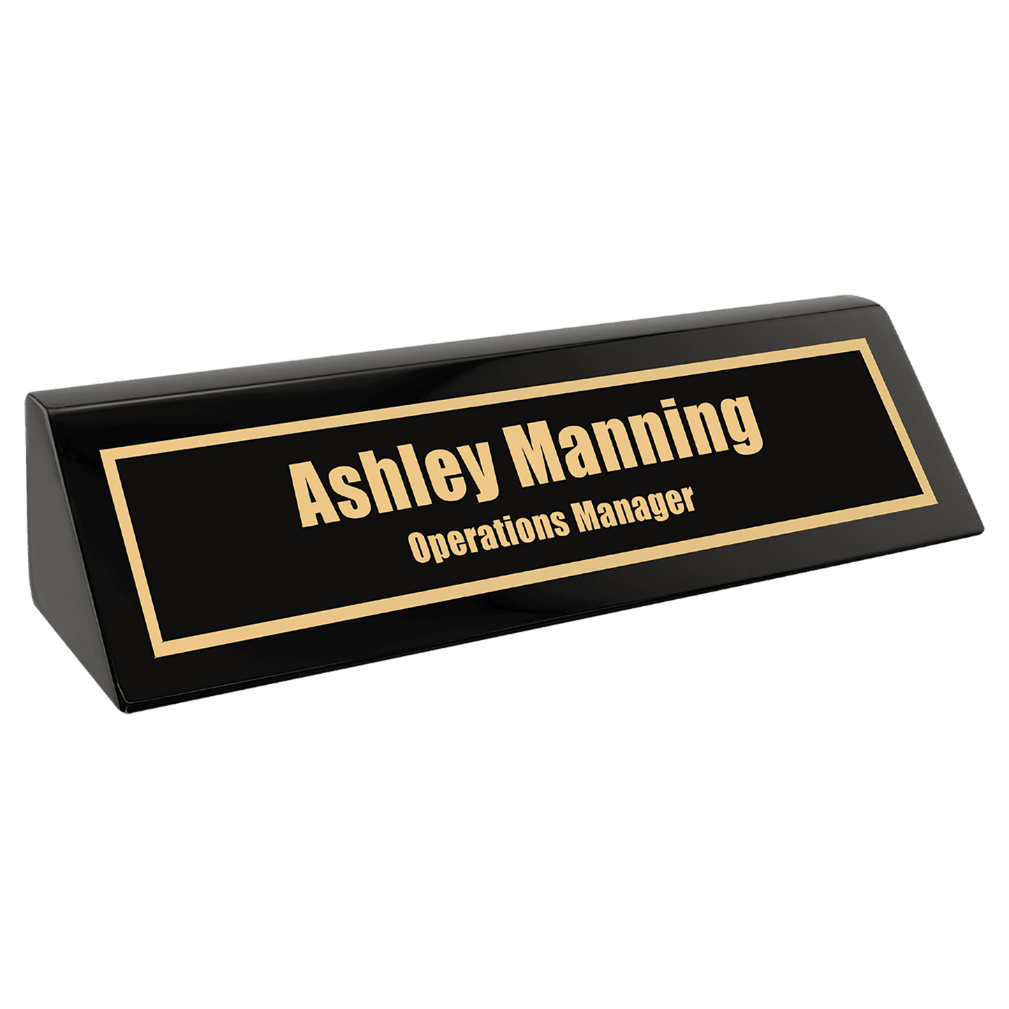 Black Piano Finish Desk Wedge