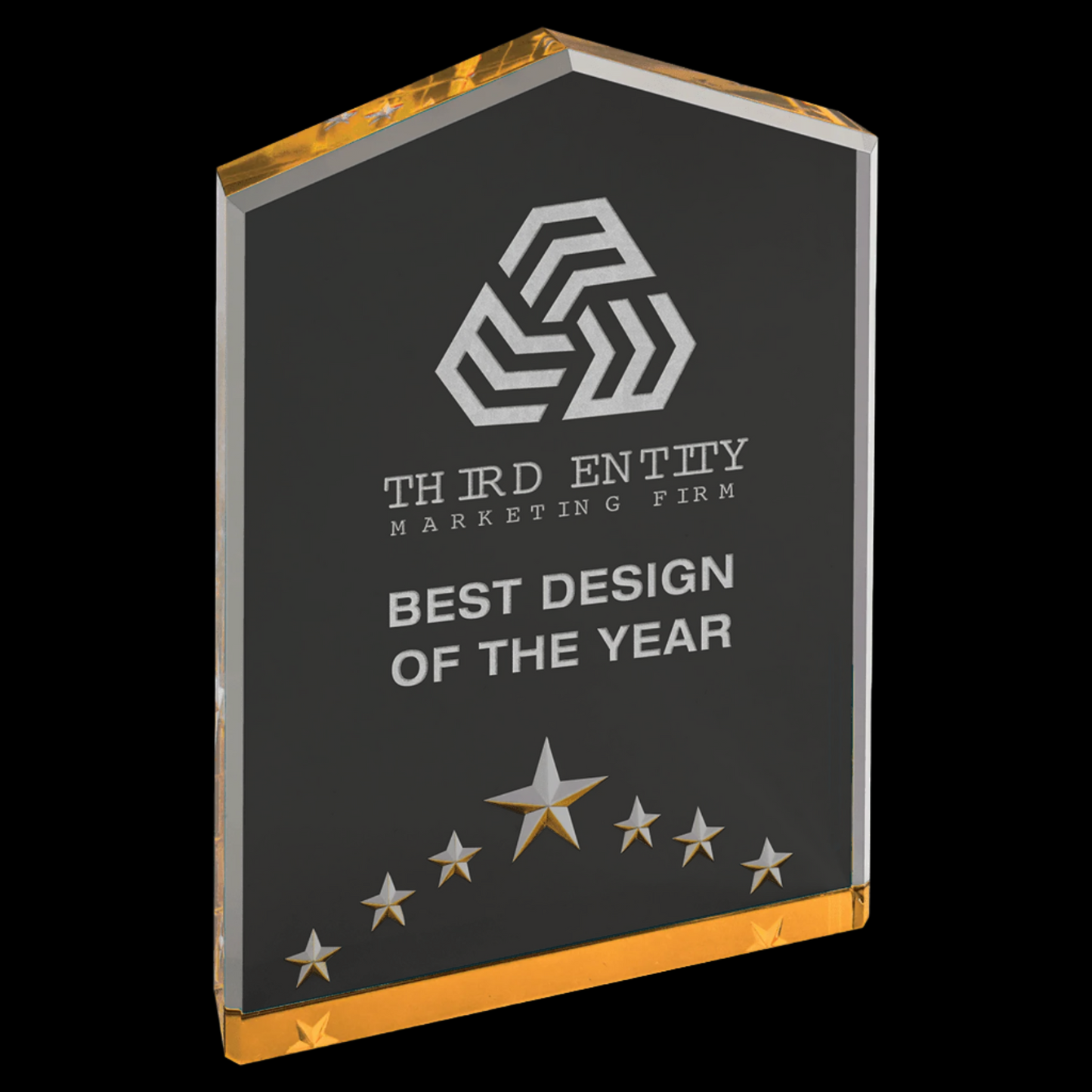 Gold Star Point Acrylic