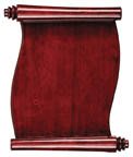 Rosewood Piano Finish Scroll Plaque
