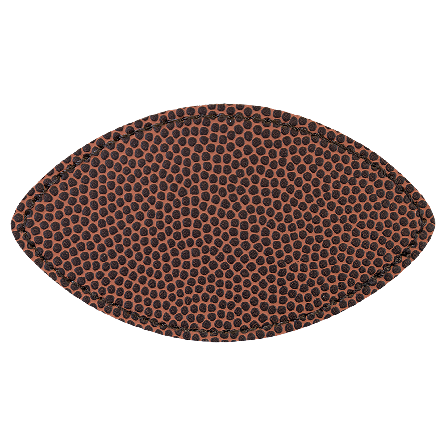 3.5" x 2" Football Shaped Leatherette Patch with Adhesive