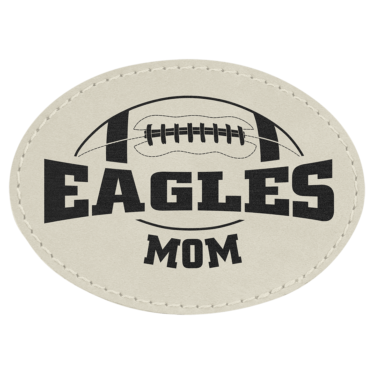 Oval Leatherette Patch with Adhesive 3.5" x 2.5"