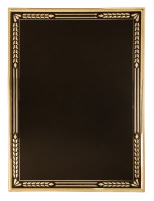Black/Gold Aluminum Hi-Relief Plaque Plate