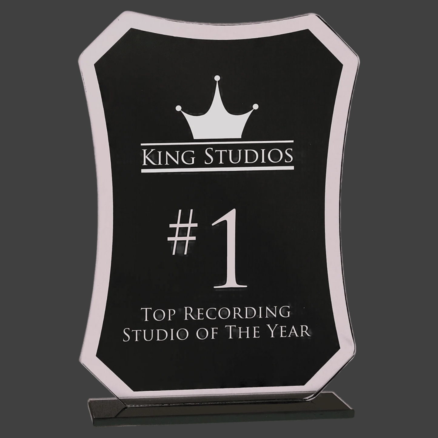 Black Rectangle Reflection Glass Award