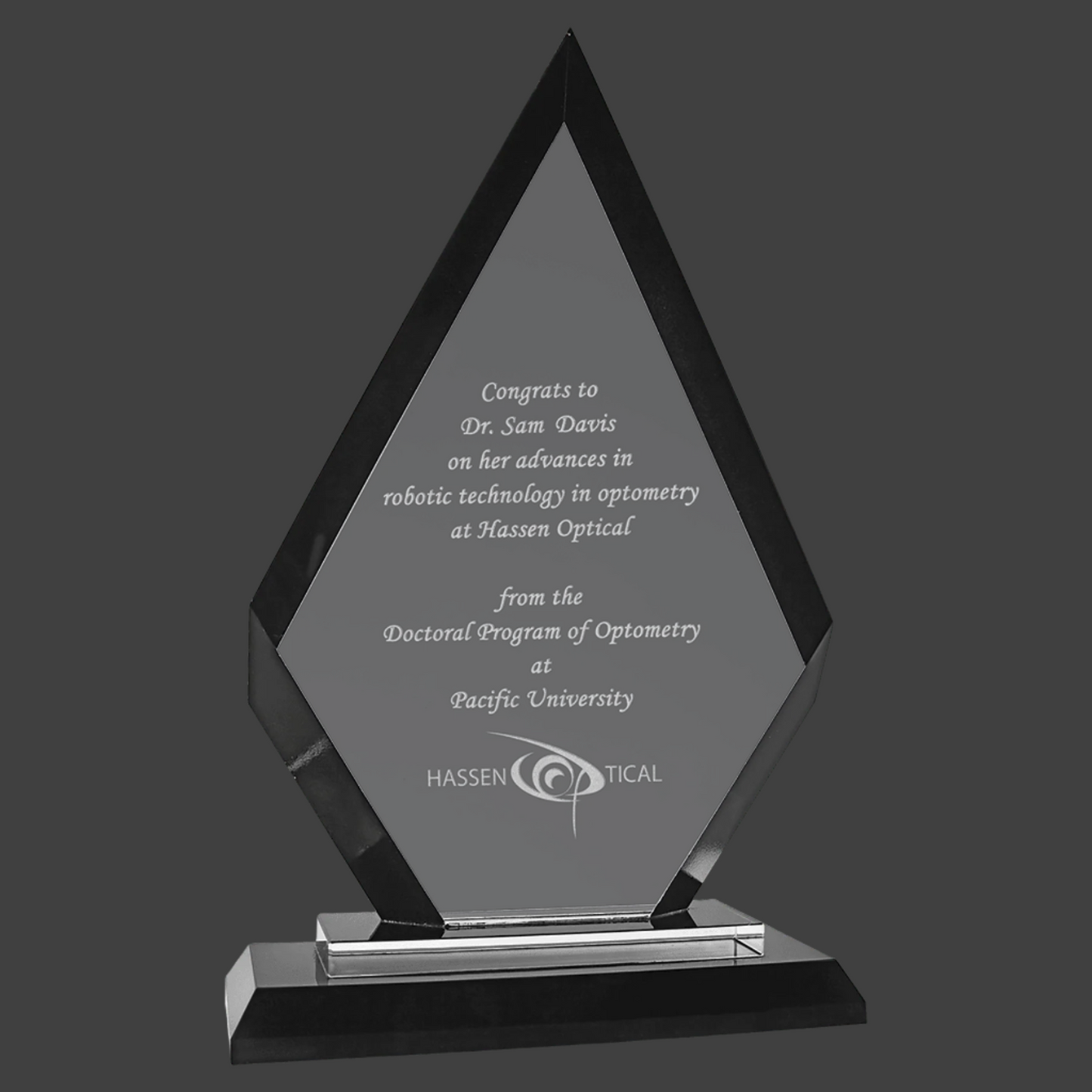 Diamond Black Regal Glass