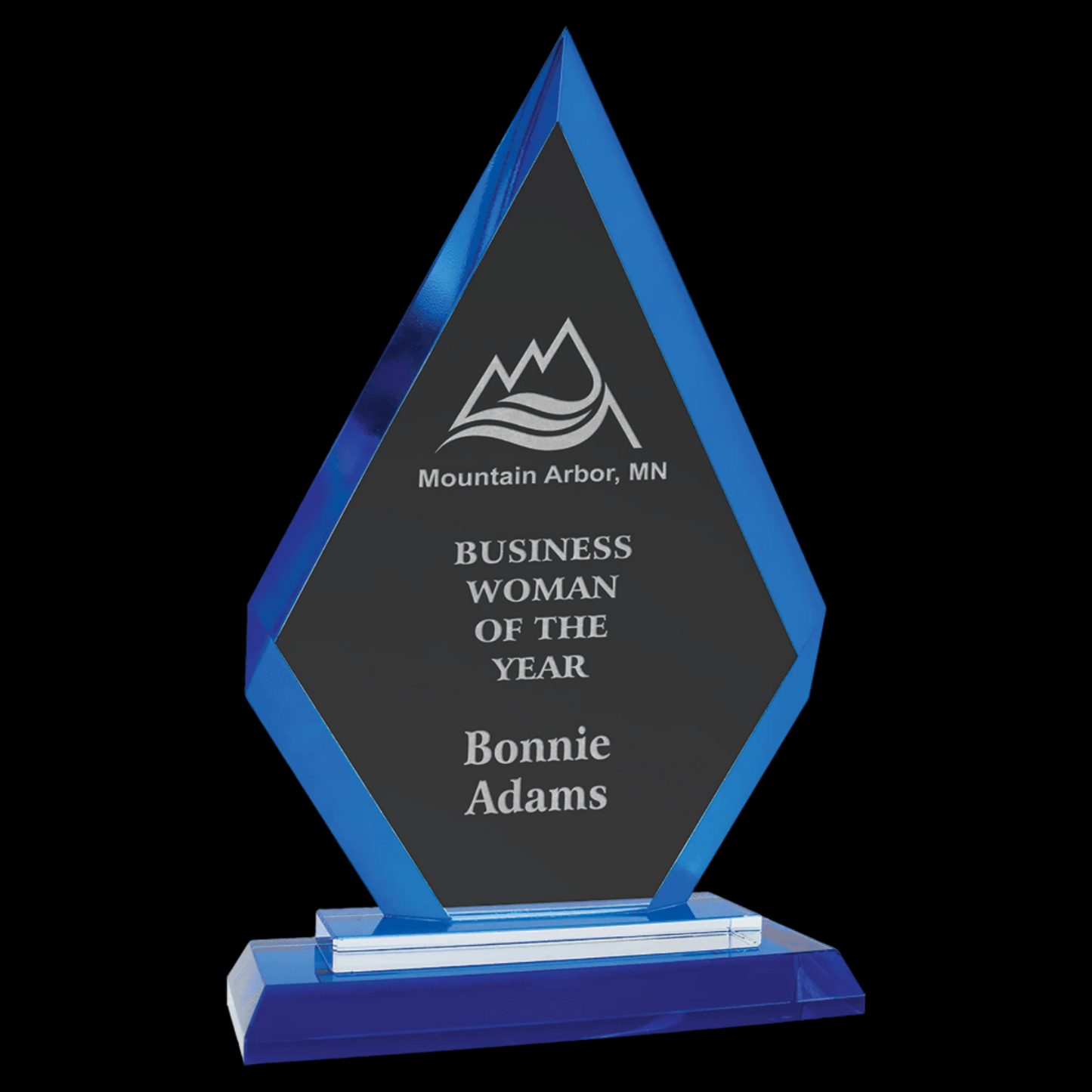 Diamond Blue Regal Glass