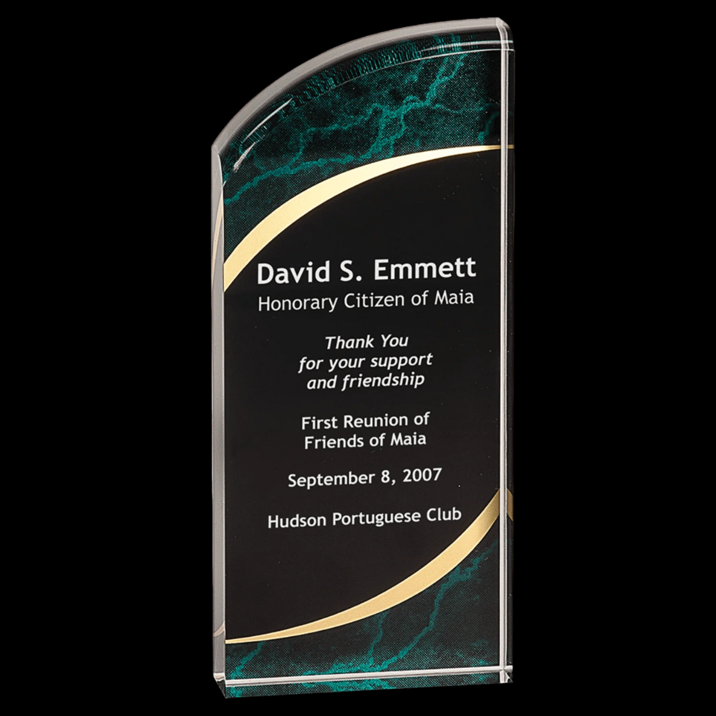 Green Marble Rounded Acrylic