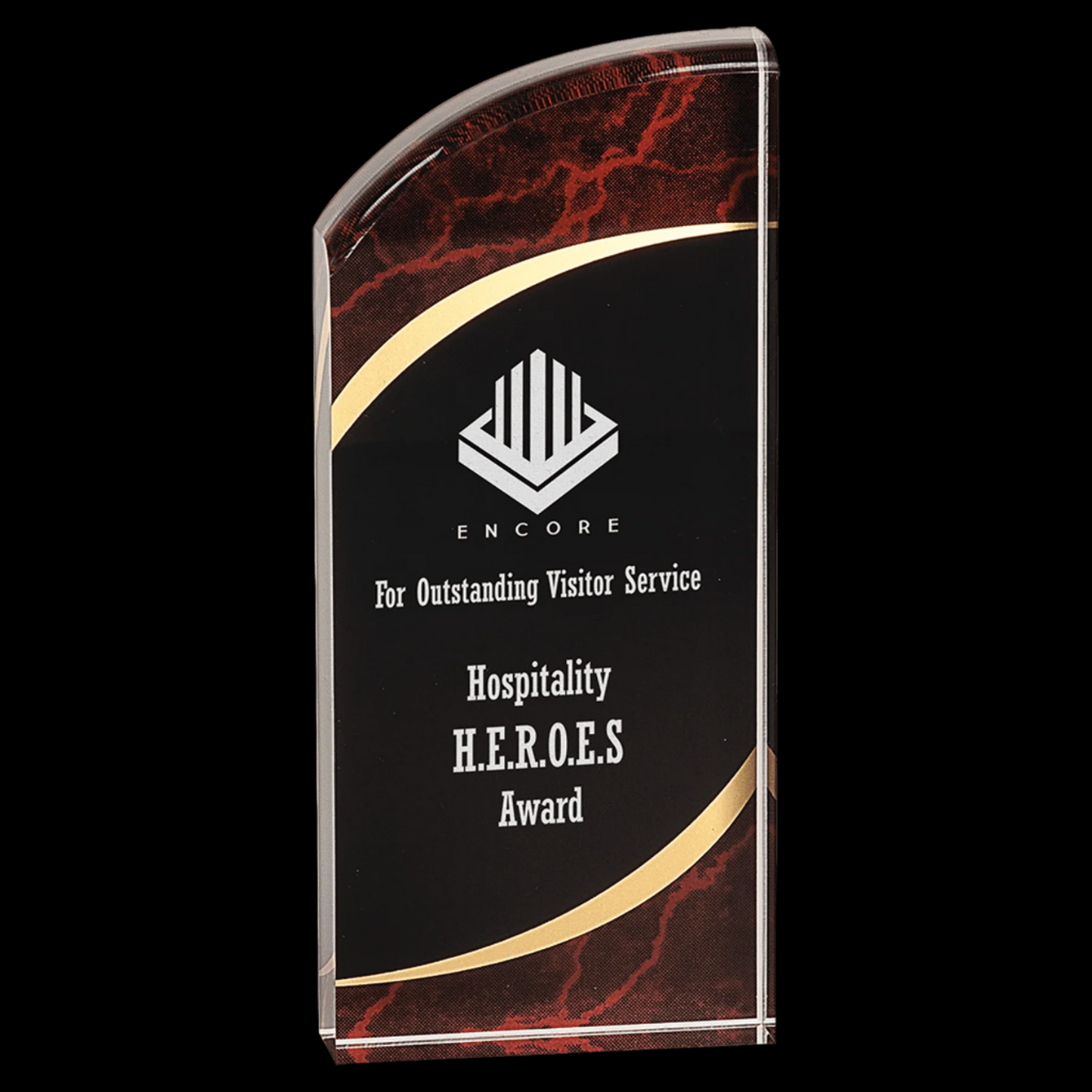 Red Marble Rounded Acrylic