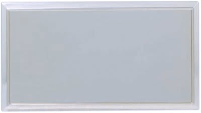 Silver Square Corner Plastic Badge Frame