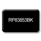 Black Round Corner Plastic Badge Frame